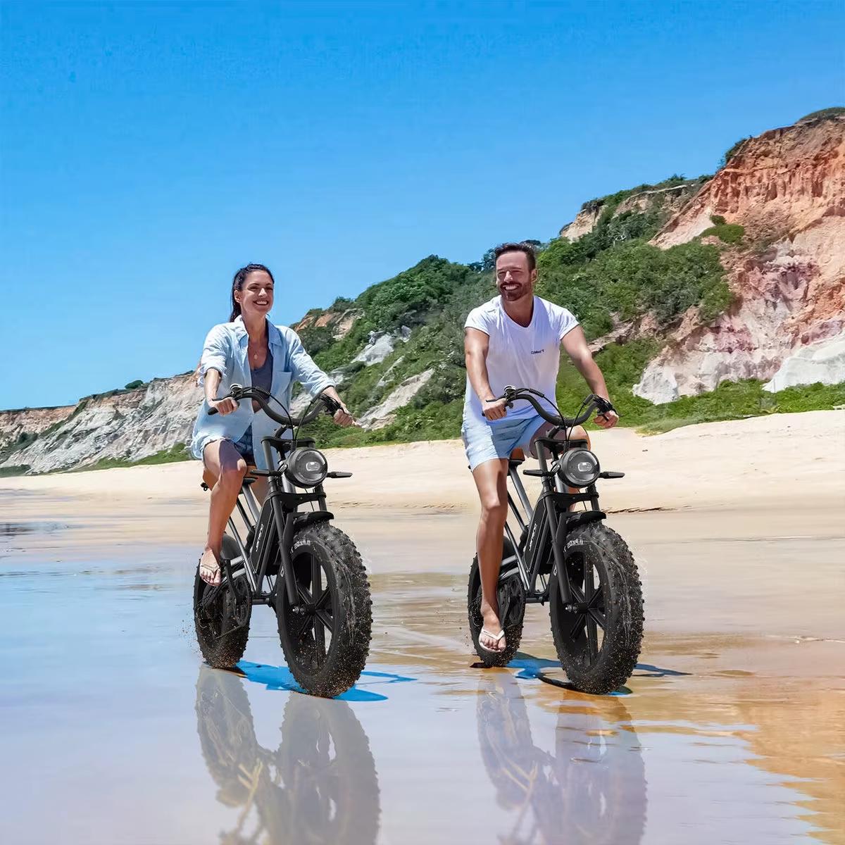 Bicicleta Eléctrica JANSNO X50 para Adultos 750/250W 48V17AH Batería Extraíble Rueda Ancha 20" Ebike de Montaña Off Road 25MPH