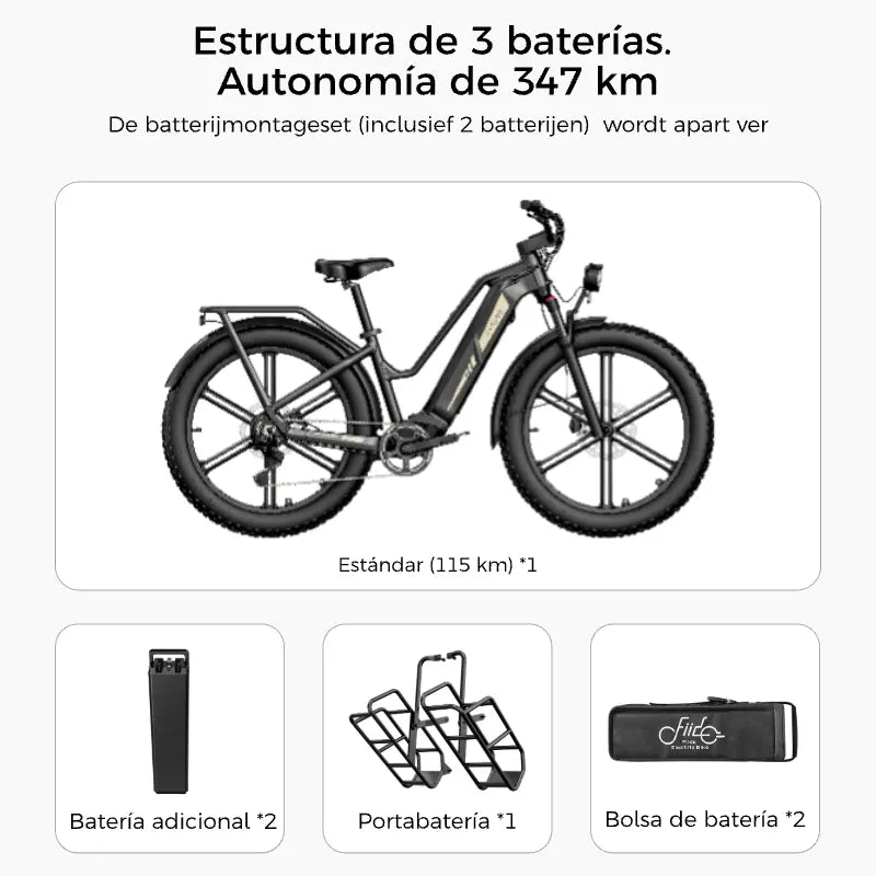 E-Bike Titan Fat Tire de Caza y Viaje - Gran Autonomía