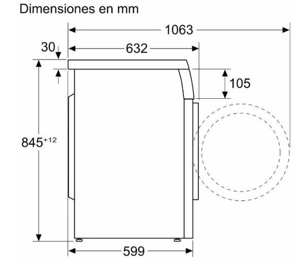 Bosch WUU28T63ES – Lavadora de carga frontal 8 kg 1400 rpm EcoSilence Blanco A