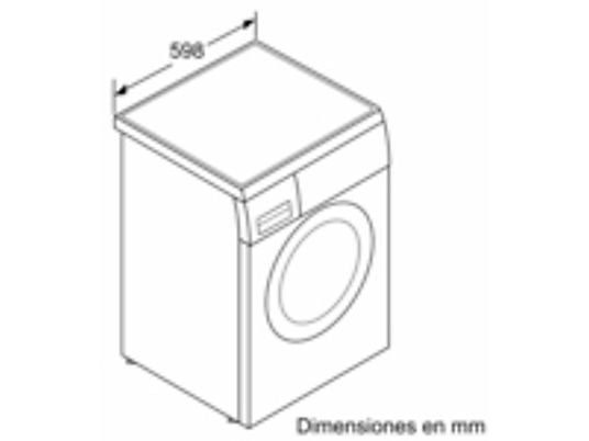 Lavadora carga frontal – Bosch WUU28T8XES, 8 kg, 1.400 rpm, 15 programas, Inox