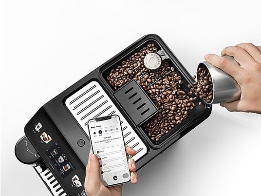 Cafetera superautomática – De’Longhi Eletta Explore Cold Brew ECAM450.65.S, 1450W, 19 bar, Molinillo integrado, Táctil, Bebidas frías calientes, Plata