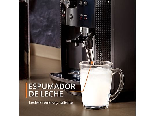 Cafetera superautomática – Krups Roma EA81K870, 1450 W, 15 bar, 1.7 L, 3 temperaturas, 2 tazas, Sistema Thermoblock, Kit de limpieza incluido, Negro