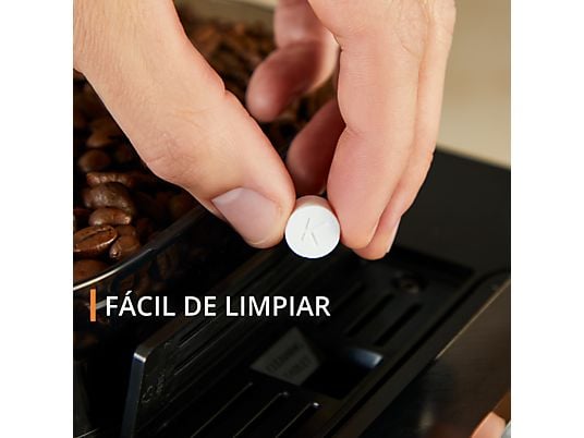 Cafetera superautomática – Krups Roma EA81K870, 1450 W, 15 bar, 1.7 L, 3 temperaturas, 2 tazas, Sistema Thermoblock, Kit de limpieza incluido, Negro