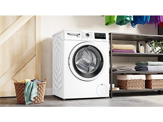 Lavadora carga frontal – Bosch WAN24200EP, serie 4, 9 kg, 1200 rpm, 15 programas, Speed Perfect, Blanco