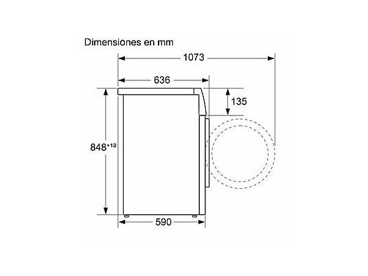 Lavadora carga frontal – Bosch WAN24200EP, serie 4, 9 kg, 1200 rpm, 15 programas, Speed Perfect, Blanco