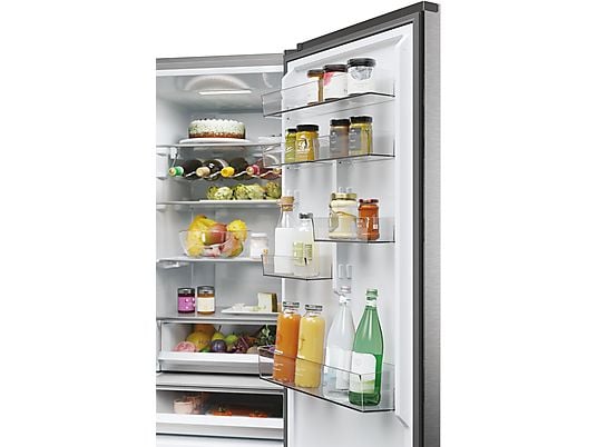 Frigorífico combi – Haier 3D 60 Series 5 HTW5620CNMG, No Frost, 205 cm, 414 l, My Zone, Direct Access, Inox