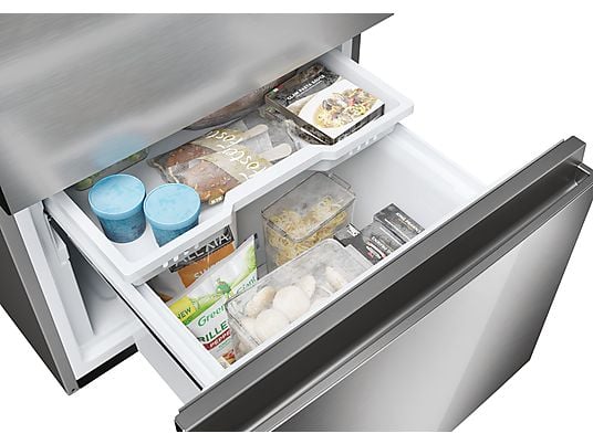 Frigorífico combi – Haier 3D 60 Series 5 HTW5620CNMG, No Frost, 205 cm, 414 l, My Zone, Direct Access, Inox