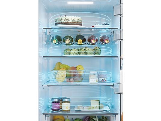 Frigorífico combi – Haier 3D 60 Series 5 HTW5620CNMG, No Frost, 205 cm, 414 l, My Zone, Direct Access, Inox