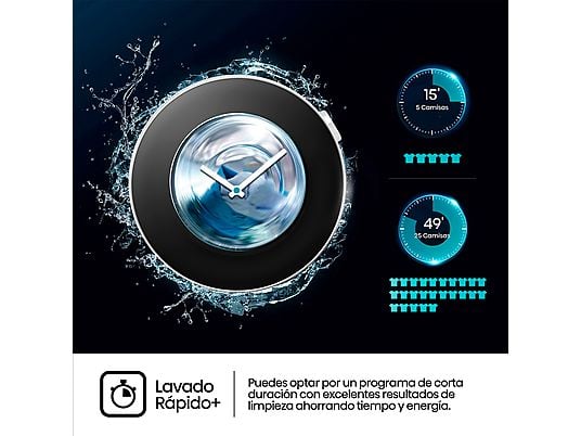 Lavadora secadora – Hisense WD3S8043BW3, 8 kg/5 kg, 1400 rpm, 16 programas. Clase A-30%, WiFi, Blanco