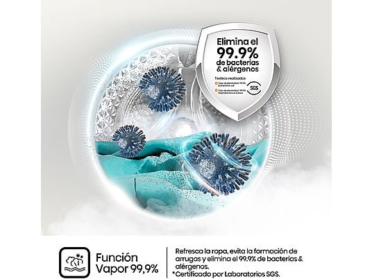 Lavadora secadora – Hisense WD3S8043BW3, 8 kg/5 kg, 1400 rpm, 16 programas. Clase A-30%, WiFi, Blanco
