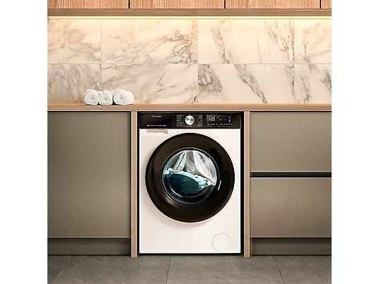 Lavadora secadora – Hisense WD3S8043BW3, 8 kg/5 kg, 1400 rpm, 16 programas. Clase A-30%, WiFi, Blanco