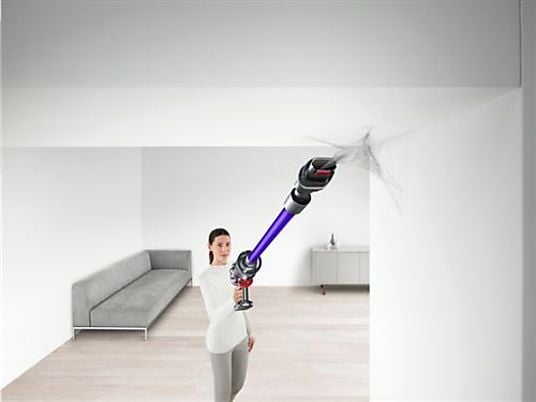 Aspirador escoba – Dyson V11™ Advanced, Potencia succión 200 AW, Autonomía 60 min, Accesorios, 3 Modos, Morado/Níquel