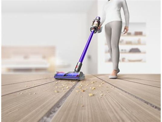 Aspirador escoba – Dyson V11™ Advanced, Potencia succión 200 AW, Autonomía 60 min, Accesorios, 3 Modos, Morado/Níquel