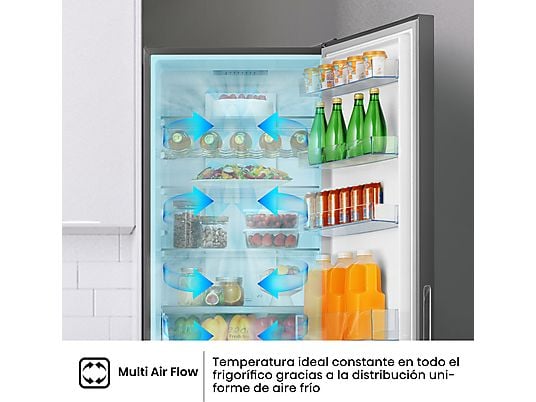 Frigorífico combi – Hisense RB440N4GWD, No Frost, 200.4 cm, 336 l, Multi Airflow, Cristal Blanco