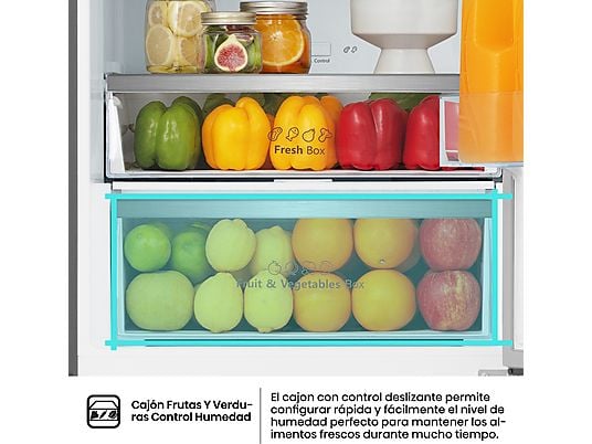 Frigorífico combi – Hisense RB440N4GWD, No Frost, 200.4 cm, 336 l, Multi Airflow, Cristal Blanco
