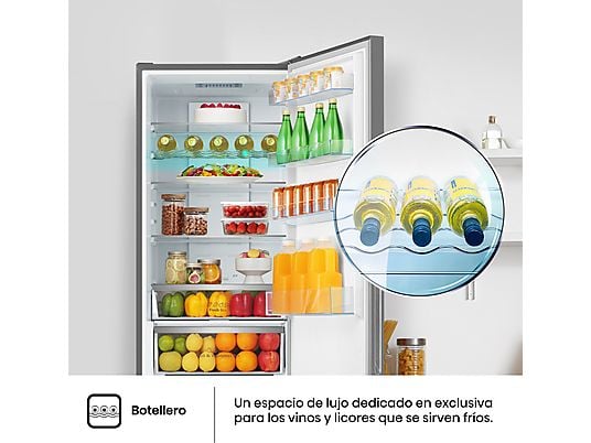 Frigorífico combi – Hisense RB440N4GWD, No Frost, 200.4 cm, 336 l, Multi Airflow, Cristal Blanco
