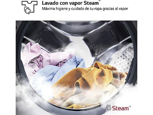Lavadora secadora – LG F2DR5S09A1W, 9 kg+5 kg, 1200 rpm, 12 programas, Blanco