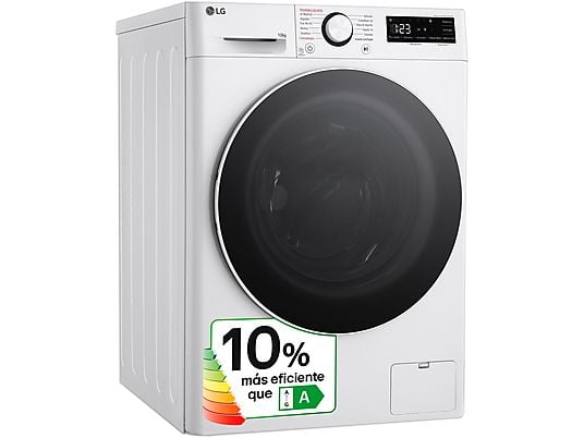Lavadora carga frontal – LG F4WR6010A0W, Serie 600, 10 kg, 1400 rpm, 12 programas, AI Direct Drive™, TurboWash™360º, Blanco