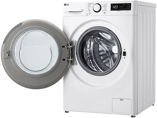 Lavadora carga frontal – LG F4WR6010A0W, Serie 600, 10 kg, 1400 rpm, 12 programas, AI Direct Drive™, TurboWash™360º, Blanco
