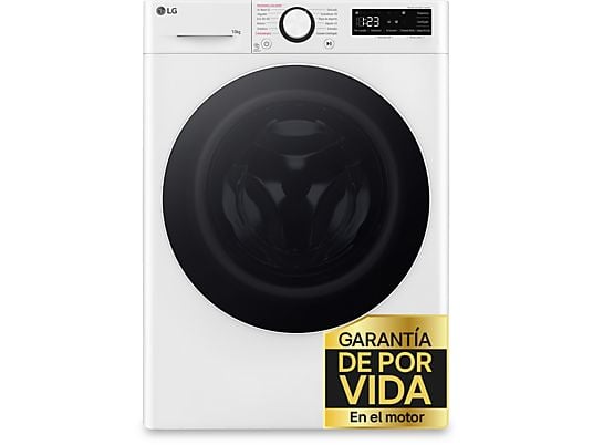 Lavadora carga frontal – LG F4WR6010A0W, Serie 600, 10 kg, 1400 rpm, 12 programas, AI Direct Drive™, TurboWash™360º, Blanco