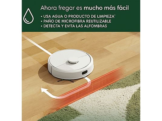 Robot friegasuelos – iRobot Roomba® 105 Combo Y311240, 12.8V, 200 ml, Autonomía 2h, Blanco