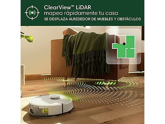 Robot friegasuelos – iRobot Roomba® 105 Combo Y311240, 12.8V, 200 ml, Autonomía 2h, Blanco