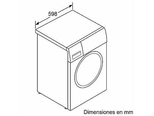 Lavadora carga frontal – Bosch WGE03200ES,Serie 2, 8 kg, 1.200 rpm, 13 programas, Higiene Plus, Motor EcoSilence, Blanco