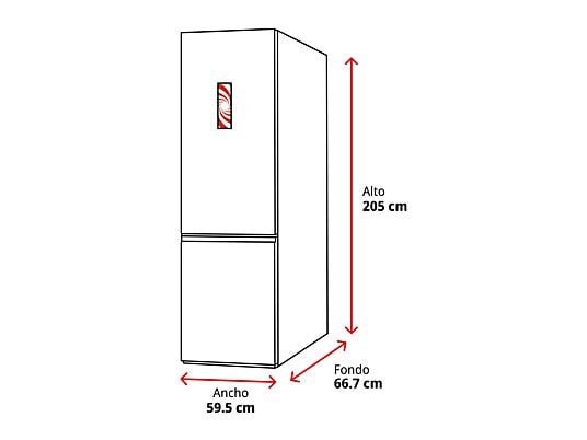 Frigorífico combi – Haier 3D 60 Series 5 HTW5620CNMG, No Frost, 205 cm, 414 l, My Zone, Direct Access, Inox