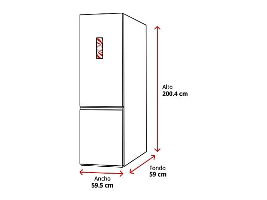 Frigorífico combi – Hisense RB440N4GWD, No Frost, 200.4 cm, 336 l, Multi Airflow, Cristal Blanco