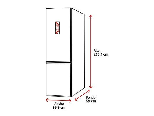 Frigorífico combi – Hisense RB440N4GWD, No Frost, 200.4 cm, 336 l, Multi Airflow, Cristal Blanco