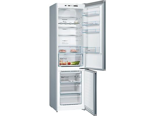 Frigorífico combi – Bosch KGN39VIEB, Total NoFrost, 203 cm, 368 l, Cajón VitaFresh, Perfect Fit, Acero antihuellas