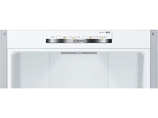 Frigorífico combi – Bosch KGN39VIEB, Total NoFrost, 203 cm, 368 l, Cajón VitaFresh, Perfect Fit, Acero antihuellas