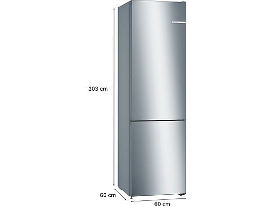 Frigorífico combi – Bosch KGN39VIEB, Total NoFrost, 203 cm, 368 l, Cajón VitaFresh, Perfect Fit, Acero antihuellas