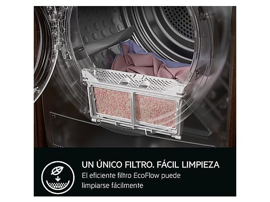Secadora bomba de calor – AEG TR719G4PB, 9 kg, 10 programas, MixDry, Display LED, Blanco