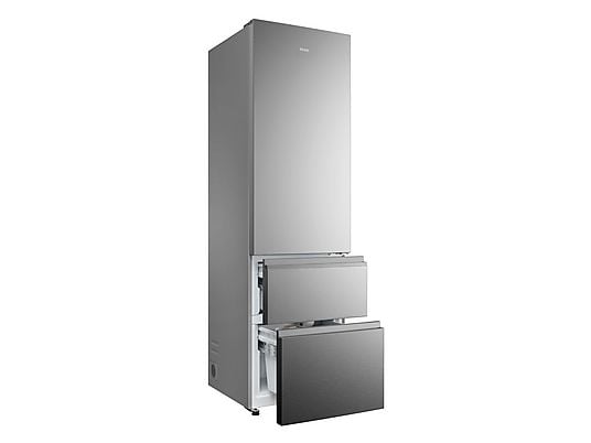 Frigorífico combi – Haier 3D 60 Series 3 HTR3620DNMG, No Frost, 205 cm, 414 l, Fresh 0°C Zone, Direct Access, Inox