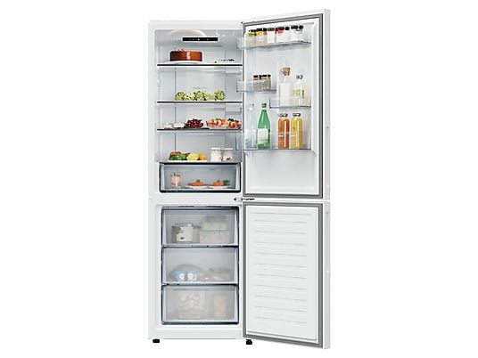 Frigorífico combi – Candy CNCQ2T618DW, No Frost, 185 cm Altura, 355L, hOn App, Iluminación LED, Blanco
