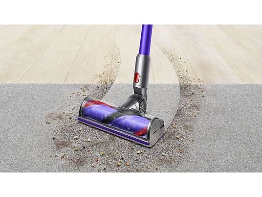 Aspirador escoba – Dyson V11™ Advanced, Potencia succión 200 AW, Autonomía 60 min, Accesorios, 3 Modos, Morado/Níquel
