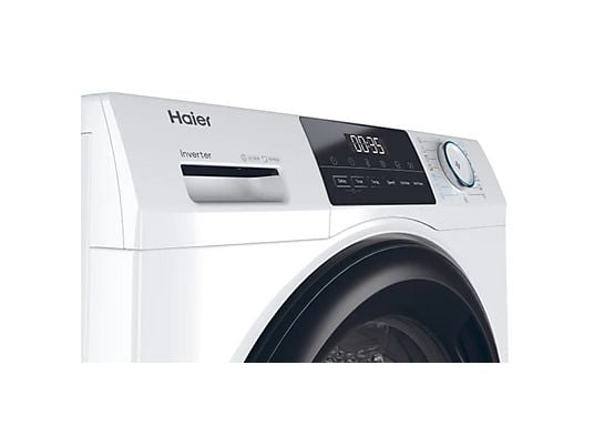 Lavadora carga frontal – Haier I-Pro Series 1 HW80-BP14929A-S, 8 kg, 1400 rpm, Motor Inverter, Función Vapor, Antibacterias, Blanco
