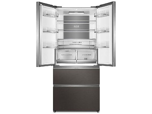 Frigorífico americano – Haier FD 83 Series 7 HB18FGSAAA, No frost, 190 cm, 539 l, Motor Inverter, Antibacterias, Inox