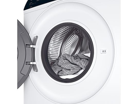 Lavadora carga frontal – Haier I-Pro Series 3 HW90-BP14939-S, 9kg, 1400rpm, Motor Inverter, Vapor, Antibacterias, Blanco