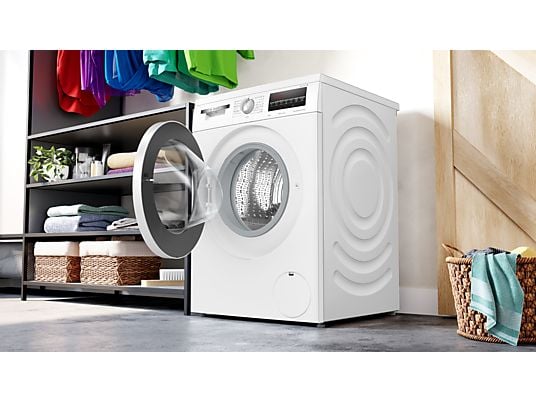 Lavadora carga frontal – Bosch WUU28T63ES, 8 kg, 1.400 rpm, 15 programas, Motor Eco Silence, Activewater, Blanco