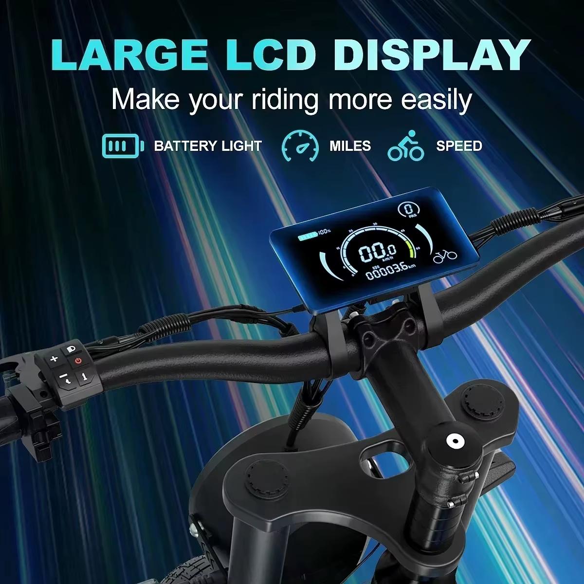 Bicicleta Eléctrica JANSNO X60 Doble Motor 1500W 48V23AH Frenado Hidráulico Velocidad Máxima 45 km/h Llave NFC Ruedas 20*4.0 Pulgadas Motocicletas Eléctricas Todoterreno