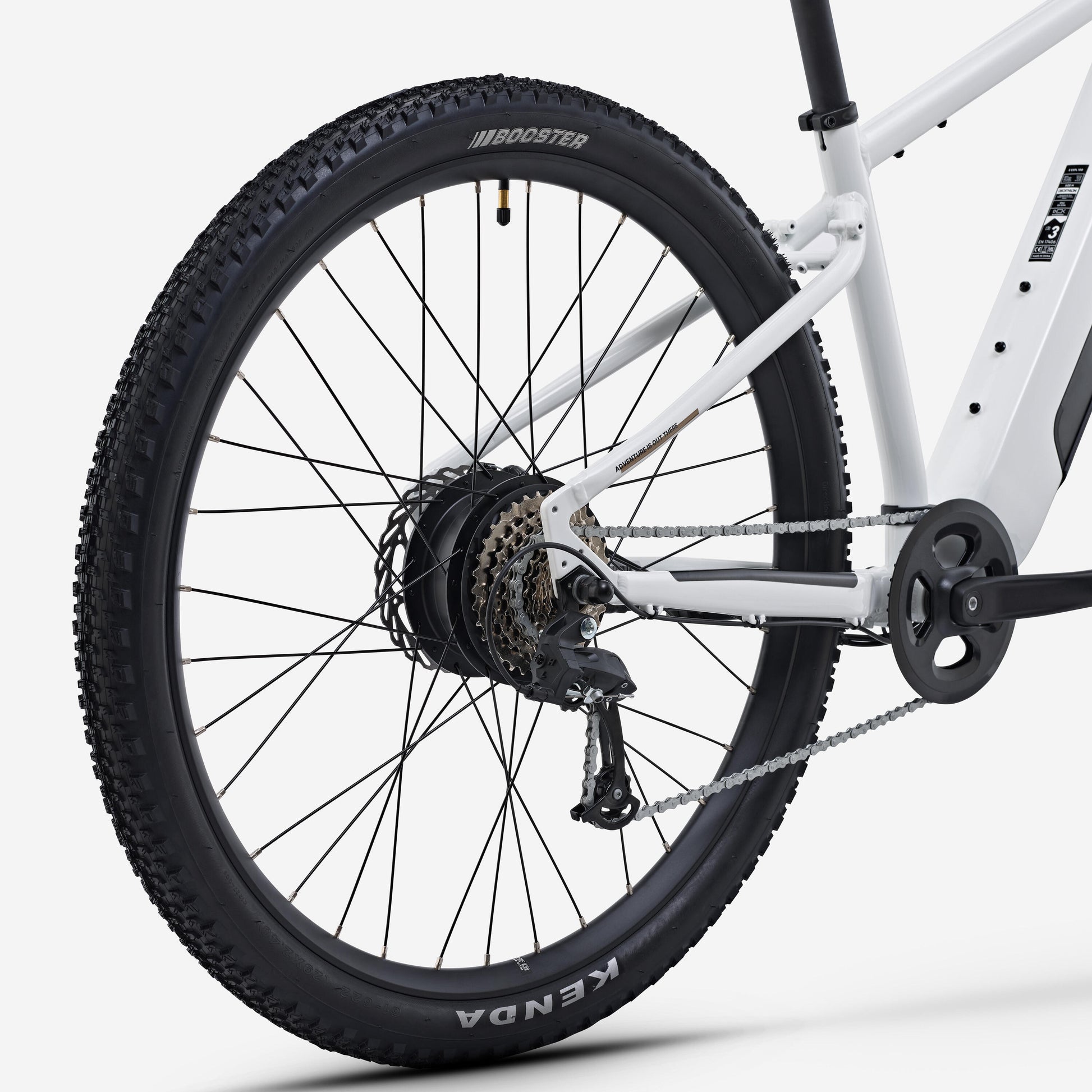 Bicicleta Eléctrica MTB 29" E-Expl 100 Blanco suspensión delantera aluminio