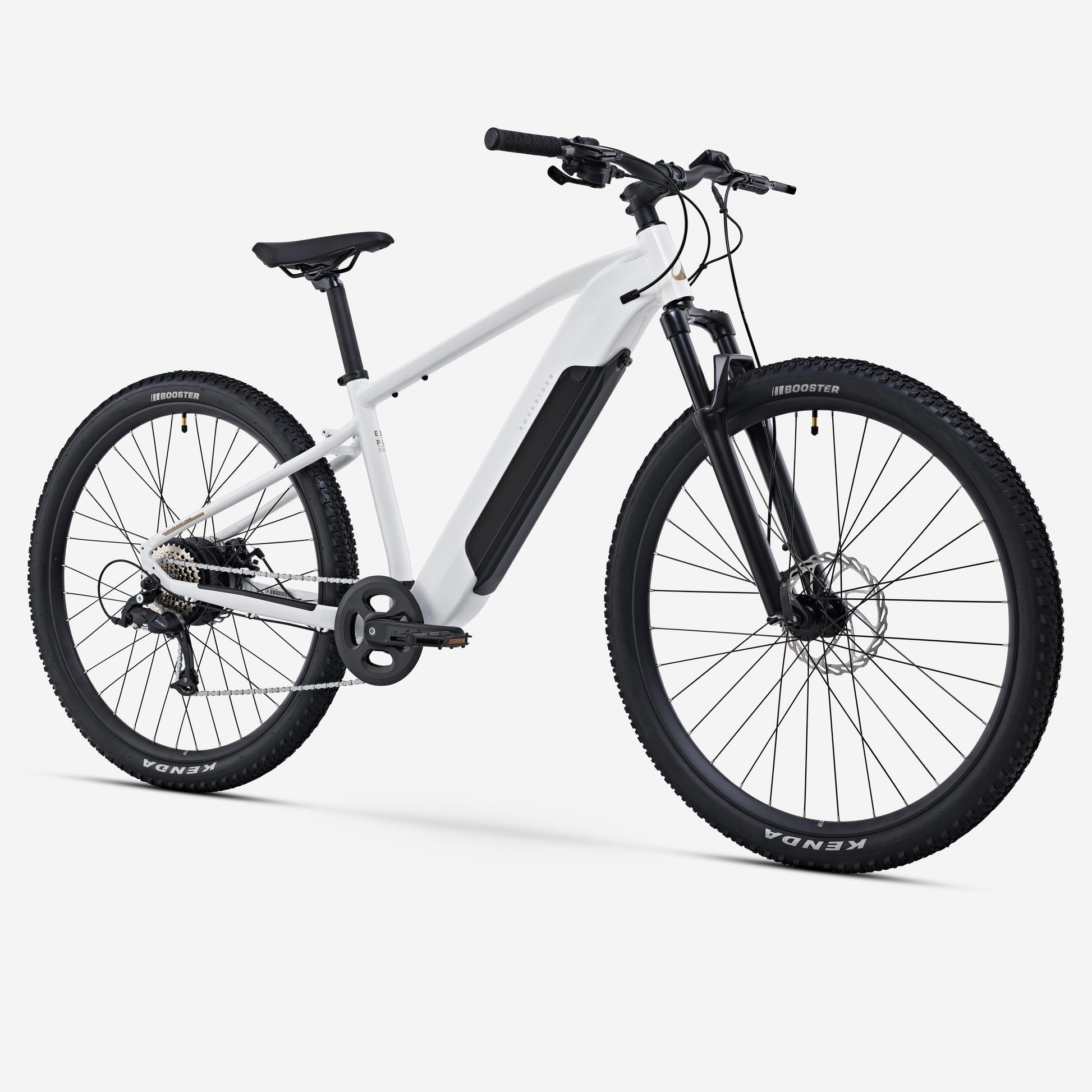 Bicicleta Eléctrica MTB 29" E-Expl 100 Blanco suspensión delantera aluminio