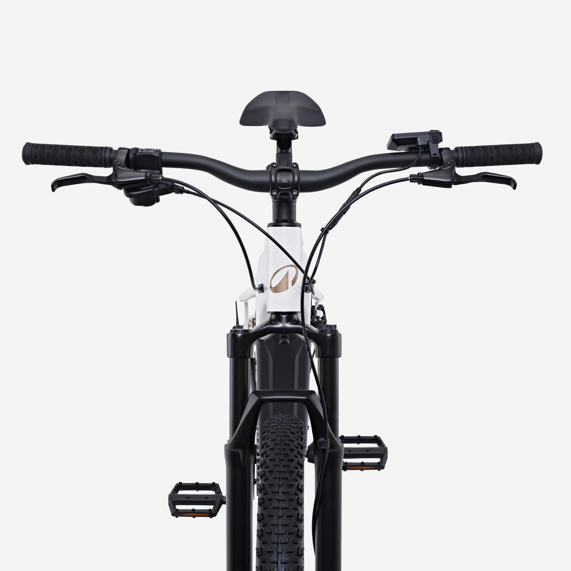 Bicicleta Eléctrica MTB 29" E-Expl 100 Blanco suspensión delantera aluminio